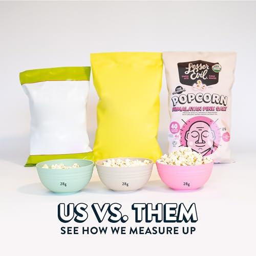 Lesserevil LesserEvil Himalayan Pink Salt Organic Popcorn, No Artificial Ingredients, Coconut Oil, Pack of 12, 0.88 oz Bags
