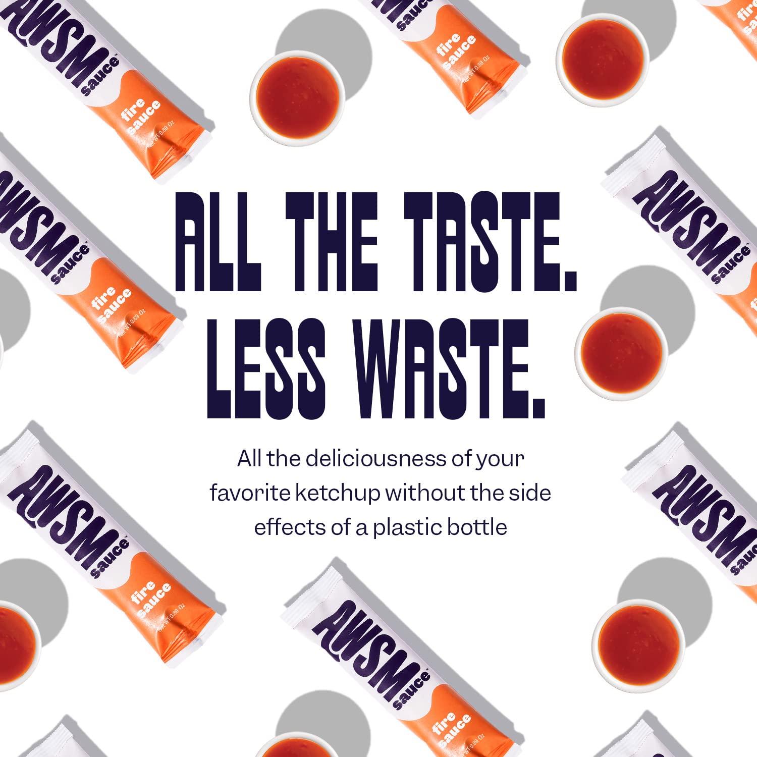 AWSM Sauce AWSM Sauce Chesapeake Fire Powdered Sauce | Savory and Spicy Hot Sauce, Just Add Water, Low Waste, Delicious and Sustainable Powdered Fire Sauce | Starter Kit, 1 Jar & 3 Sauce Packets