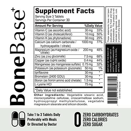 Afterave Essentials BoneBase Premium Formula Bone & Joint Mobility, Build Strong Bone Matrix, Connective Tissue, Muscular, Skeletal, Vascular Health Support, Broad Nutrient Spectrum To Maintain Bone Function & Protection