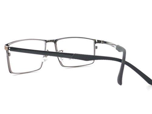 AISSUARVEY AISSUARVEY Men's Optical Eyewear Frame Reading Glasses Metal Classic Full Rim with Clear Lenses Y9422 (Brown)