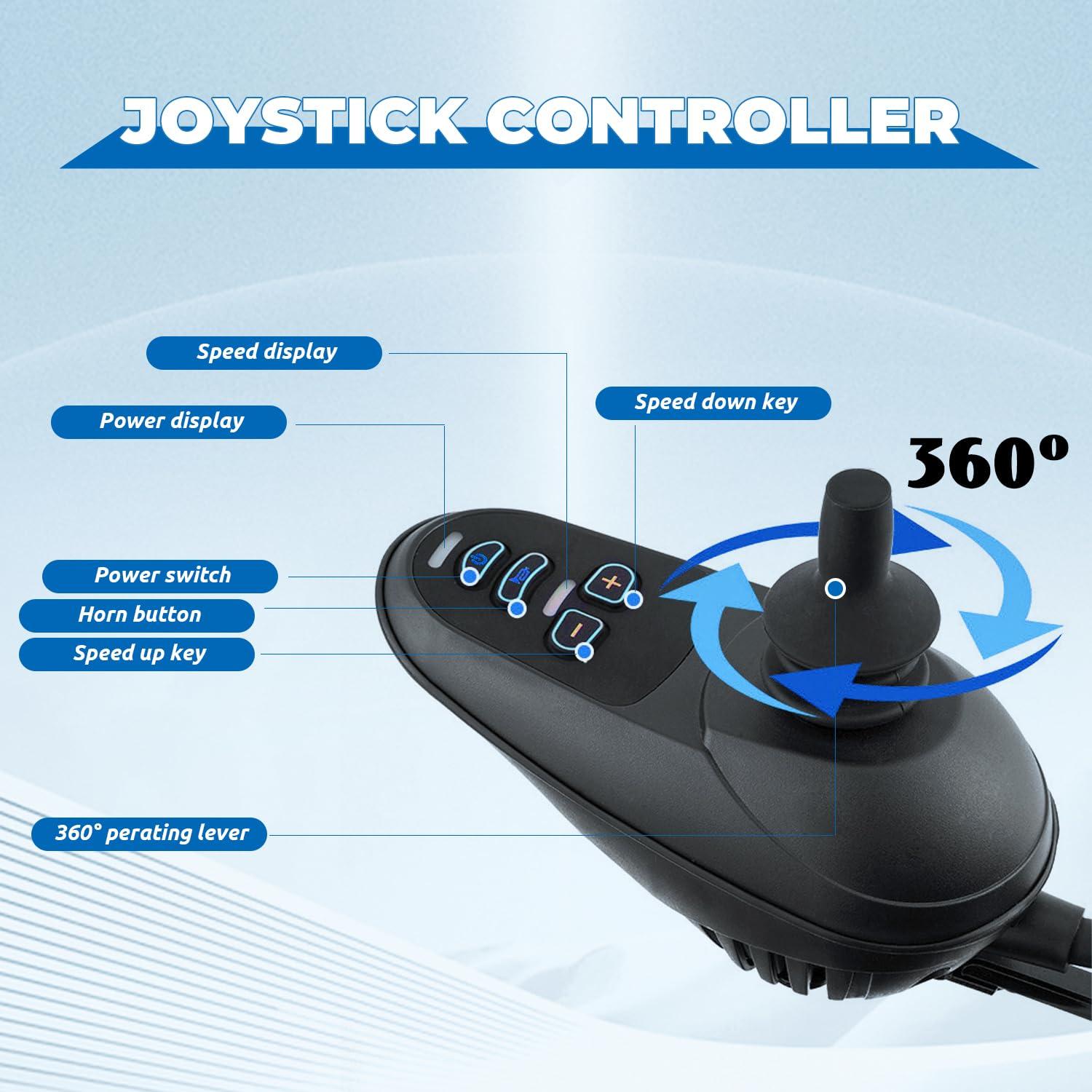 Vlemkk Electric Wheelchair for Adults,ightweight Foldable Power Wheelchair,500W Dual Motors,20Miles Longer Range Intelligent All Terrain Motorized Mobility Scooters for Seniors -Ships from USA