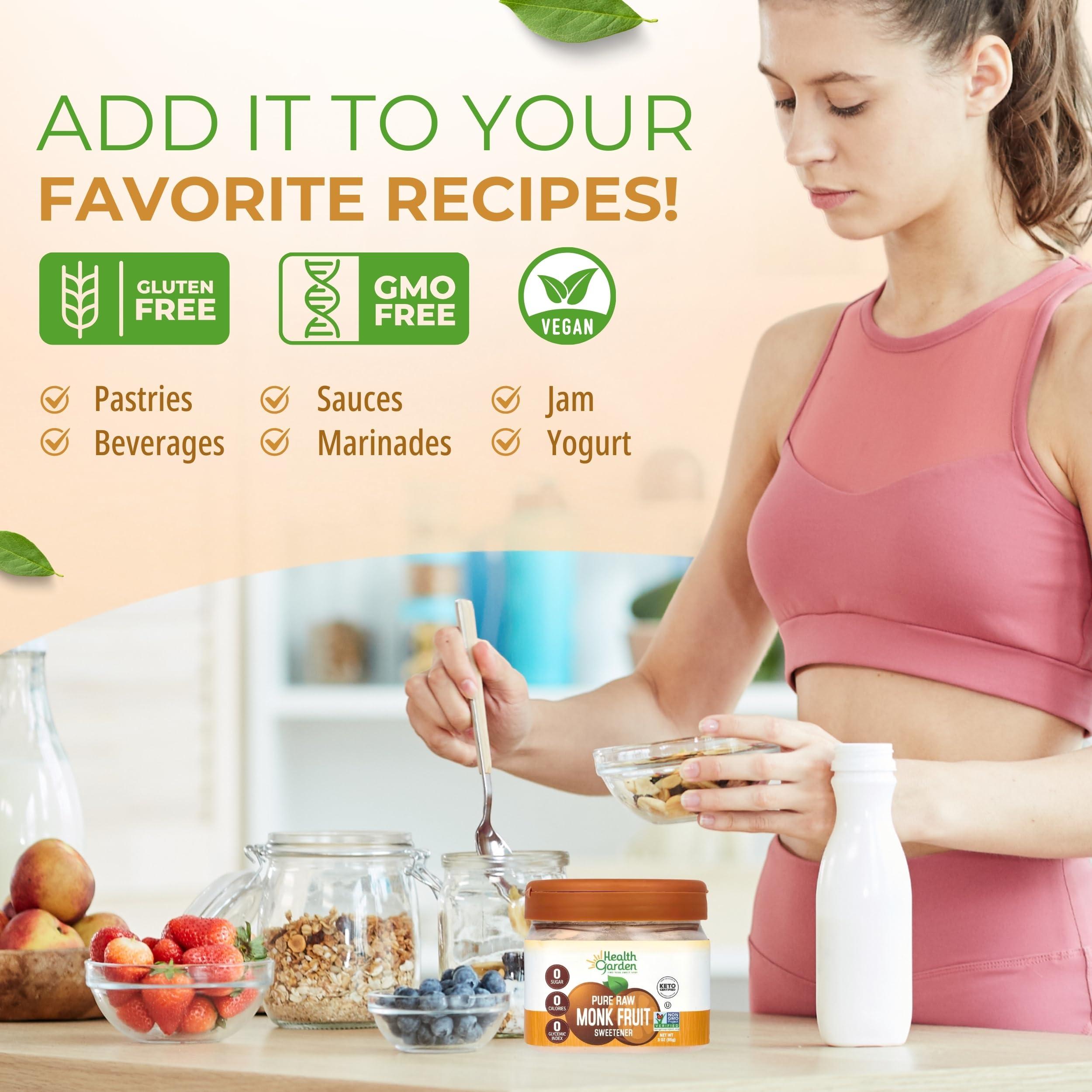 HEALTH GARDEN Raw Monk Fruit 3 oz Jar