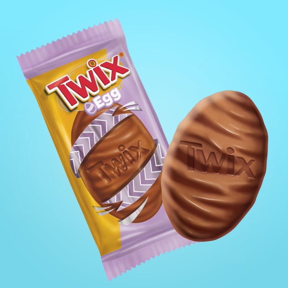 Twix TWIX Eggs Milk Chocolate Caramel Candy Bars Easter Basket Stuffers, 6 Ct Pack