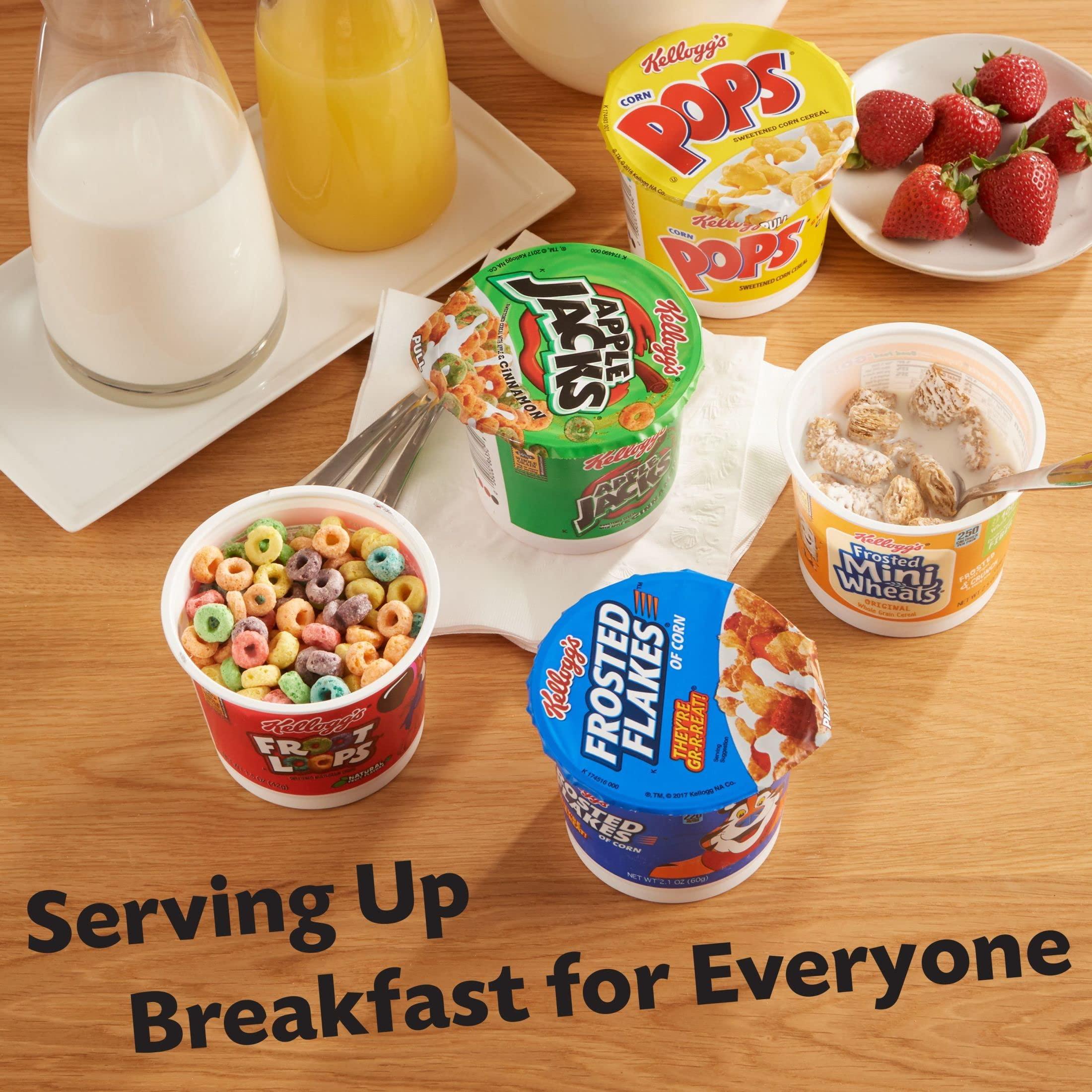 Kellogg's Kellogg\'s Breakfast Cereal in a Cup, Assortment Pack, Bulk Size (Pack of 24 Cups)