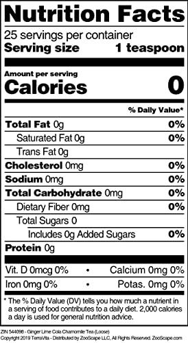 TerraVita Ginger Lime Cola Chamomile Tea (Loose) (4 oz, ZIN: 544098)