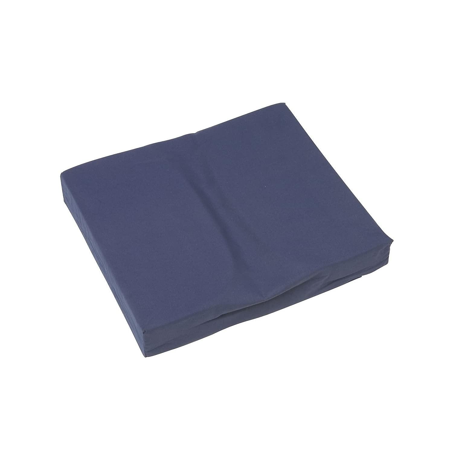 DMI DMI Dual Cut Foam Coccyx Seat Cushion, Supportive Firm Foam Chair Cushion, Wheelchair Cushion, Computer Chair Cushion, Floor Cushion, 16 x 18 x 3 Inches, Navy
