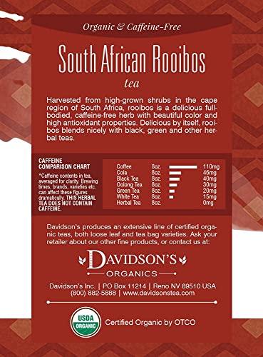 Davidson's Davidson\'s Organics, South African Rooibos, 8-count Tea Bags, Pack of 12