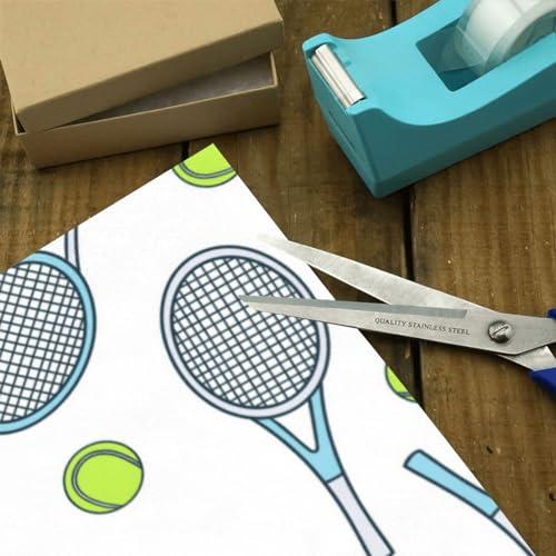 OTVEE OTVEE 2 Rolls Birthday Wrapping Paper Roll - Tennis Rackets and Balls Icons Design Gift Wrap Perfect for Weddings, Brides, Holidays, Baby Showers - 58 x 22.8 inches