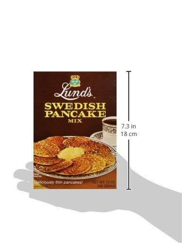 Lunds Lunds Pancake Mix, Swedish, 12 Ounce (3)