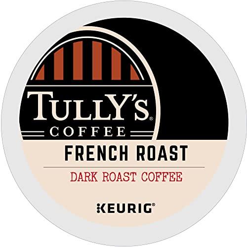TULLY\'S Tully\'s Coffee French Roast, Keurig Single Serve K-Cup Pods, Dark Roast Coffee, 60 Count, (6 Packs of 10)