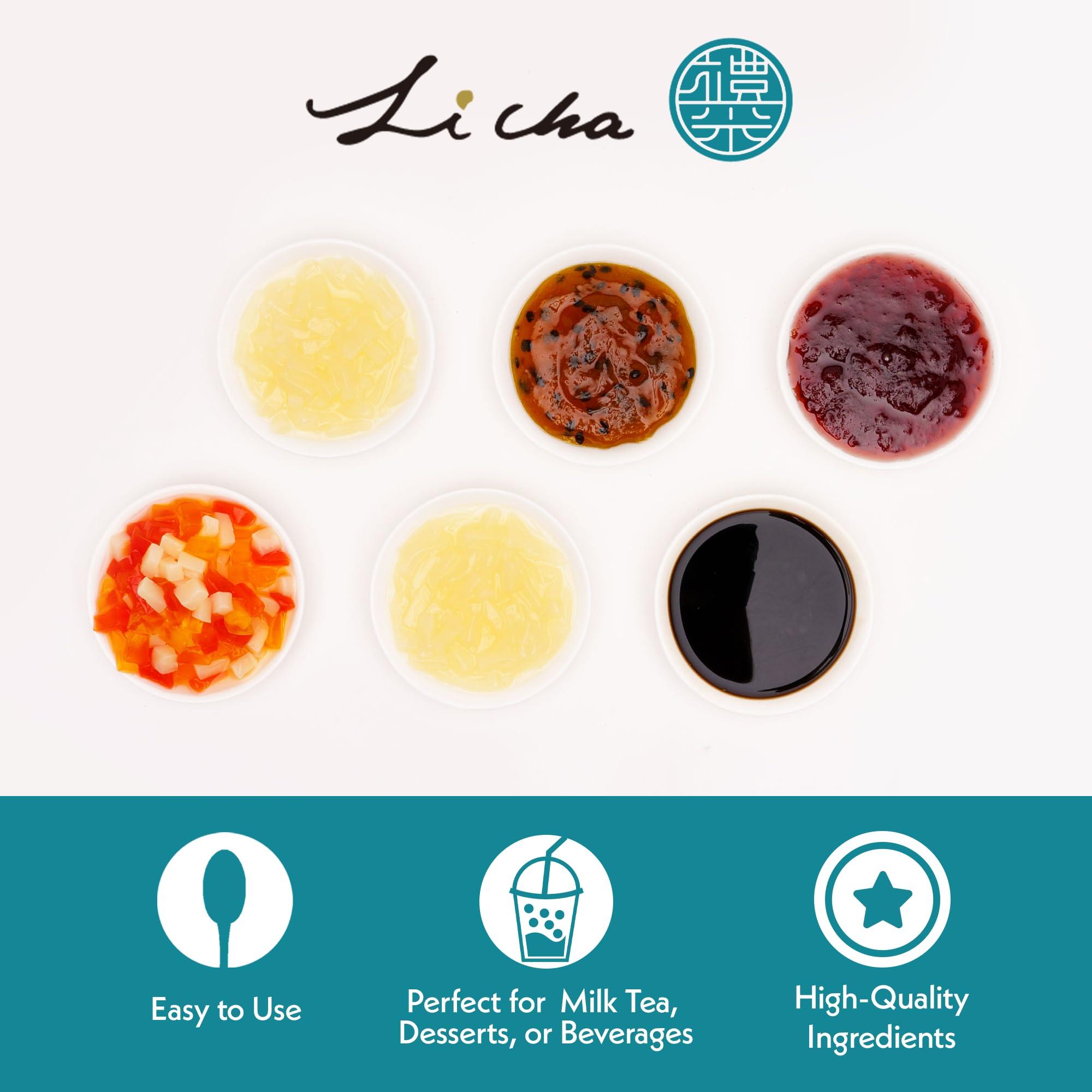 Li cha Li Cha Passion Fruit Jam with Pulp (4kg/9.9lbs Container) | Topping for Bubble Milk Tea, Boba Beverages & Desserts