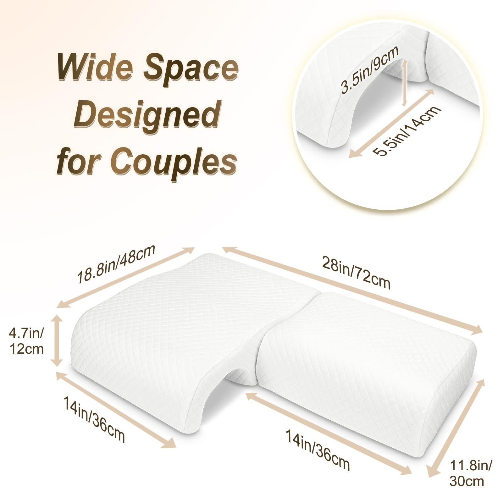 HOMCA HOMCA Memory Foam Cuddle Pillow, Shoulder Pillow for Side Sleepers, Arm Pillow with Arm Hole for Sleeping, Side Sleeper Pillow for Arm Pressure Relief with Breathable Pillowcase