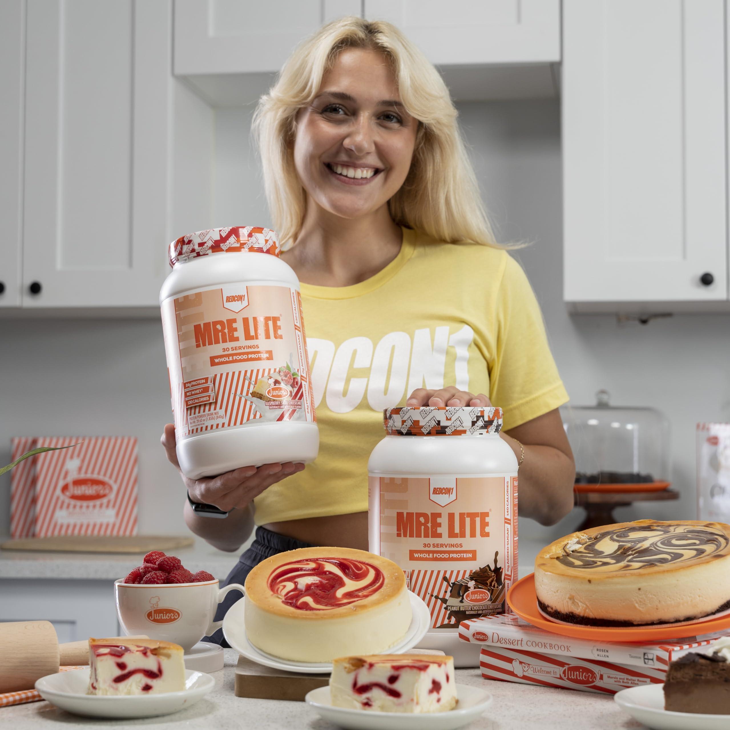 REDCON1 REDCON1 MRE Lite Whole Food Protein Powder, Juniors, Peanut Butter Chocolate Cheesecake - Low Carb, Whey Free Meal Replacement with Animal Protein Blends & MCT Oils - Easy to Digest (30 Servings)