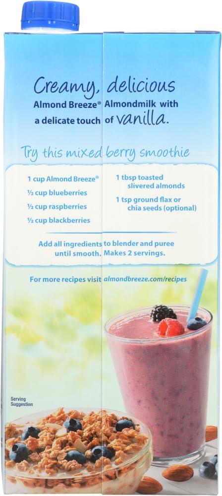 Blue Diamond Almonds Blue Diamond Almond Breeze Milk Vanilla, 32 Ounce (Pack of 12)