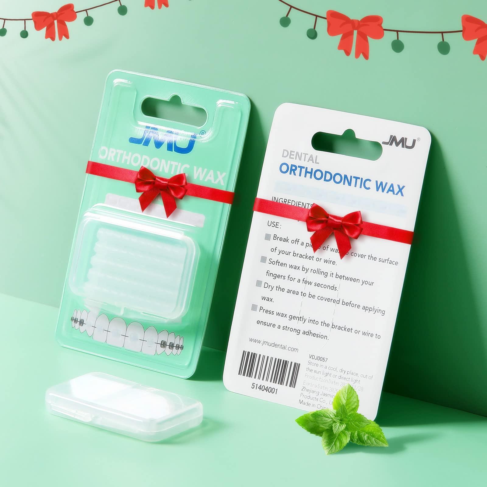 JMU JMU 10 Pack Orthodontic Wax, Precut Braces Wax, Dental Wax Braces Mint Flavored