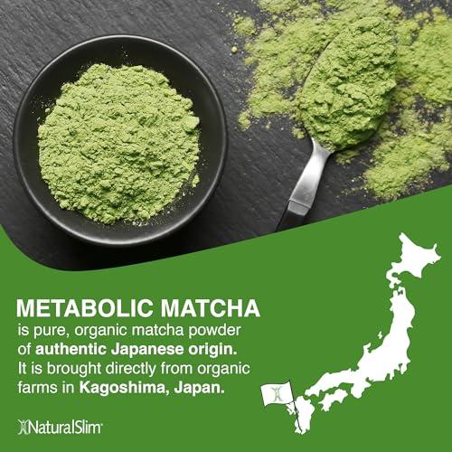 NaturalSlim NaturalSlim Metabolic Organic Matcha Powder Authentic Japanese Matcha Green Tea Powder - Antioxidant & Anti-Aging Pure Matcha Green Tea for Metabolism, Energy, and Concentration - 1.06 Oz