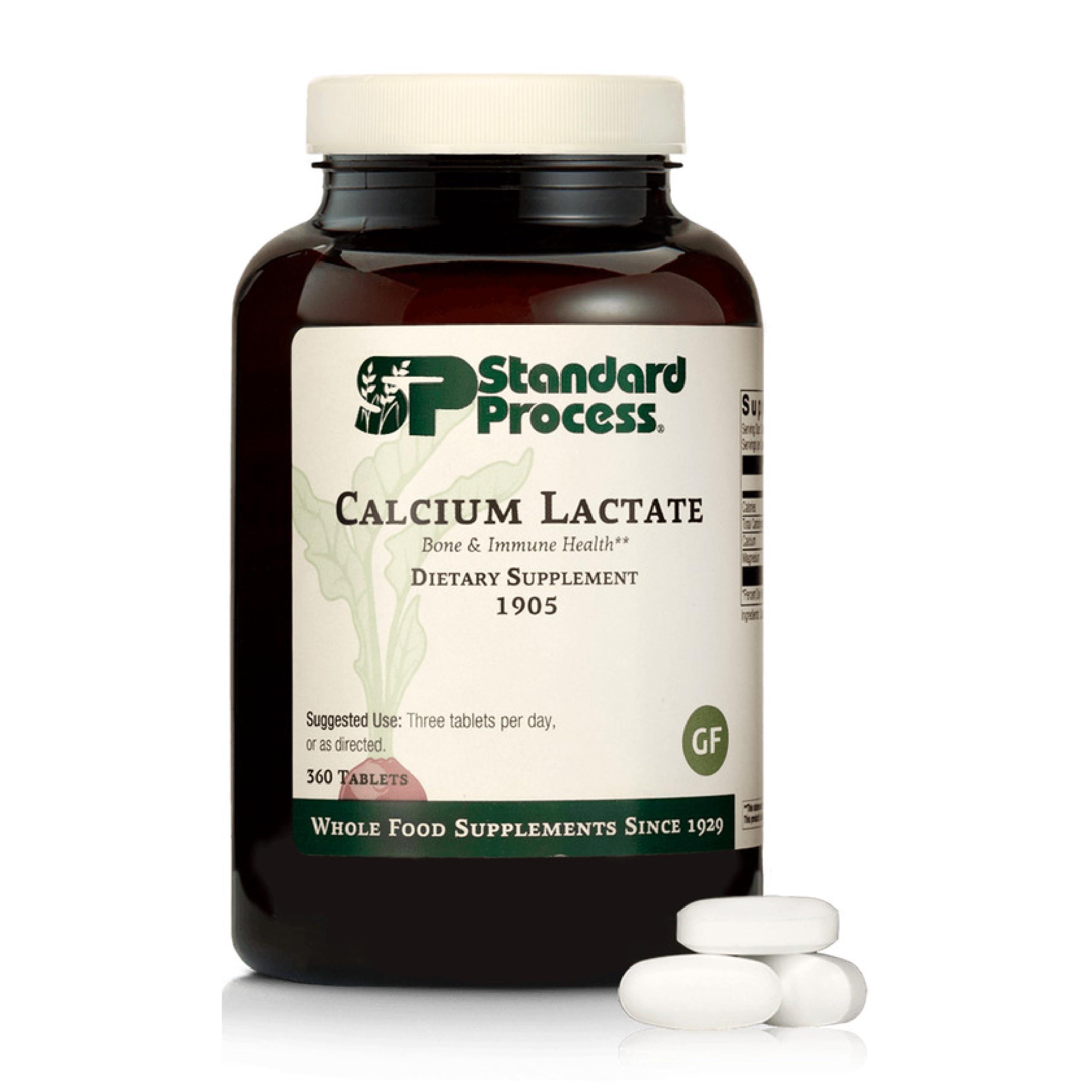 Standard Process Inc. Standard Process Calcium Lactate - Immune Support and Bone Strength - Bone Health and Muscle Supplement with Magnesium and Calcium - 360 Tablets
