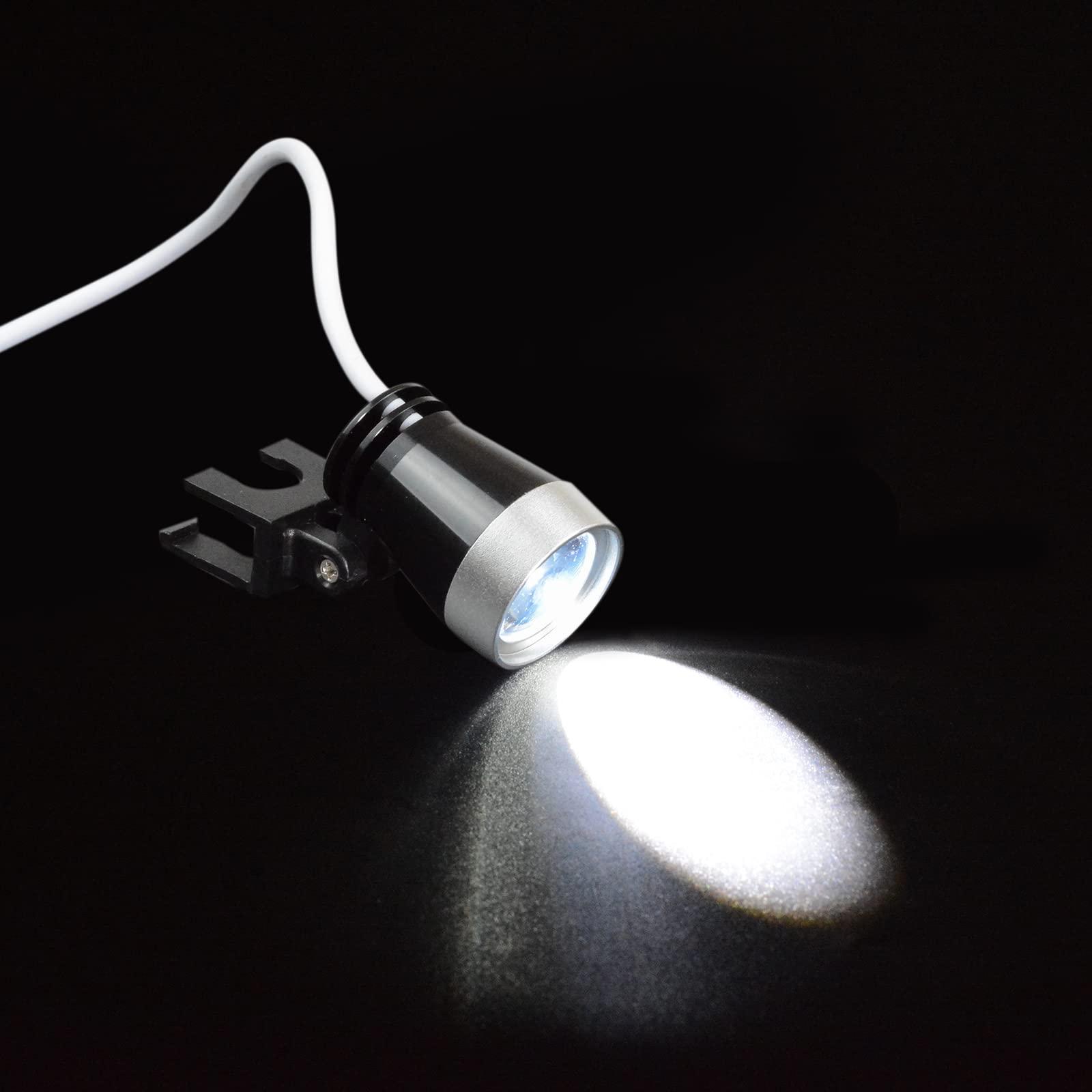 NSKI 3.5X420mm Bonicular Loupes Magnifier with 3W Operation Head Lamp Aluminum Box (Black)