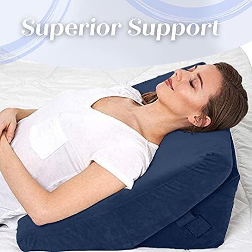 URBAN SOMBRERO Trickonometry Bed Wedge Pillow- Adjustable 7-in-1 Memory Foam Body Positioner Cushion Pillow for Sleeping, Reading, Acid Reflux, and Heartburn Relief. Triangle Pillow- Pain Relief