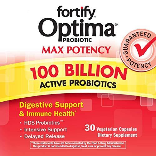 Nature's Way Nature's Way Natures Way Fortify Optima Daily Probiotic, 100 Billion, 15 Strains, Prebiotic, 30 Capsules, 30 Count