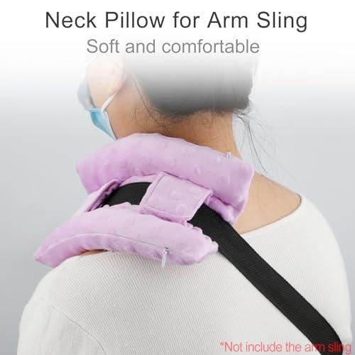 HapiPoppy HapiPoppy Neck Pad Strap Cushion Pillow for Arm Sling Arm Brace Cushions Shoulder Strap Pads Elbow Wrist Injury Cast Rotator Cuff Replacemet Surgery Support Padding Minky Dot Lavender