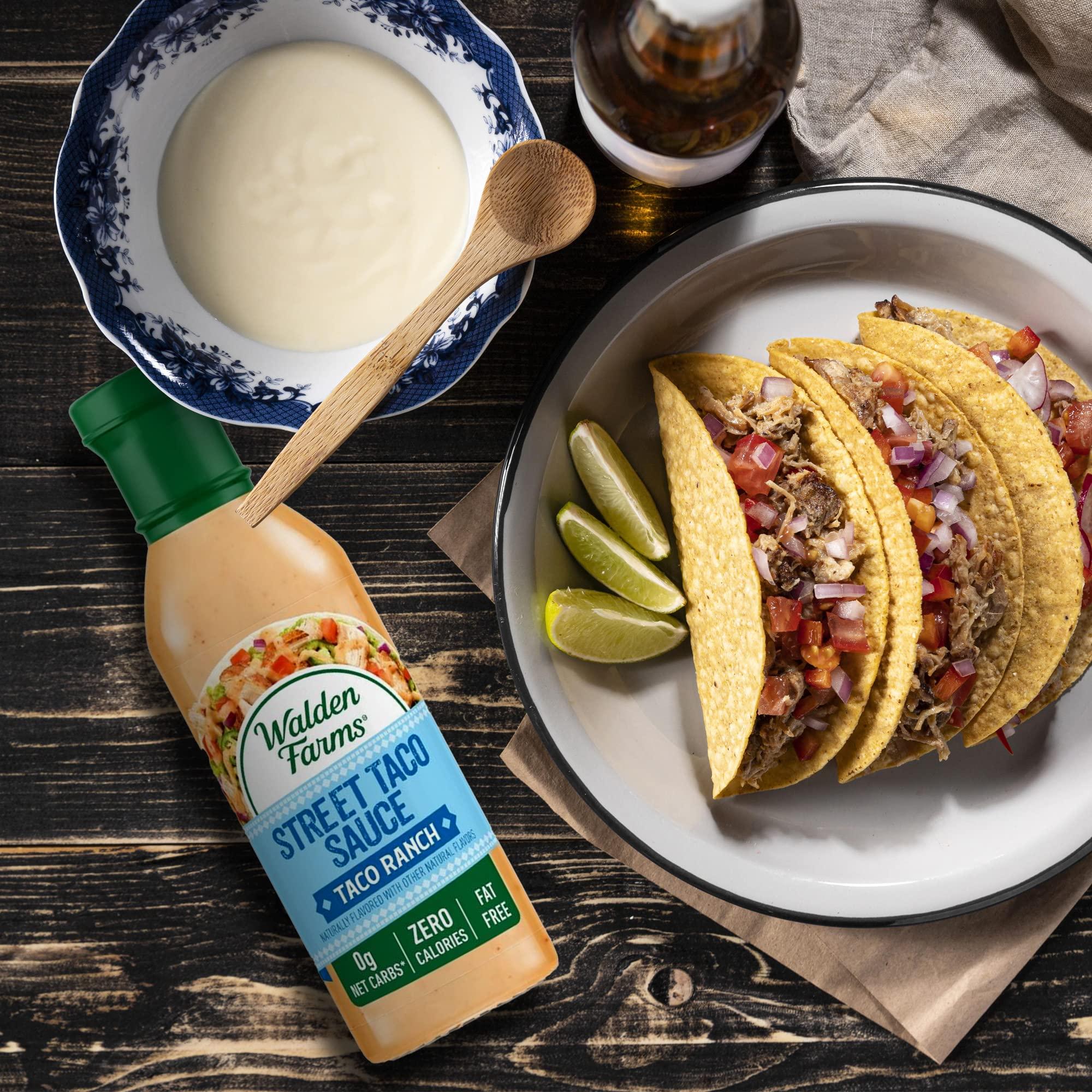 Walden Farms Walden Farms Street Taco Sauce, Taco Ranch, Natural Flavors, Zero Calorie, Vegan Friendly, Kosher, Fat Free, Sugar Free, Gluten Free, 12 Fluid Ounce (Pack of 6)