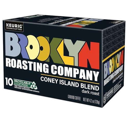 Brooklyn Roasting Company Brooklyn Roasting Company Coney Island Blend, Single Serve Keurig K-Cup Pods, Dark Roast Coffee, 10-Count Box