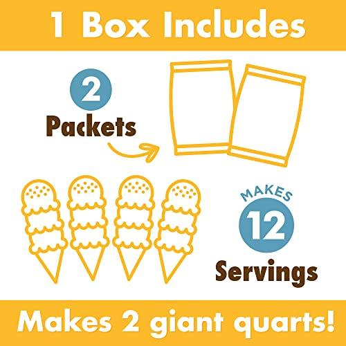 Triple Scoop Triple Scoop Premium Ice Cream Mix, Neapolitan Combo, ice cream starter for use with home ice cream maker, no artificial flavors, ready in under 30 mins, makes 6 qts (3 15oz boxes)