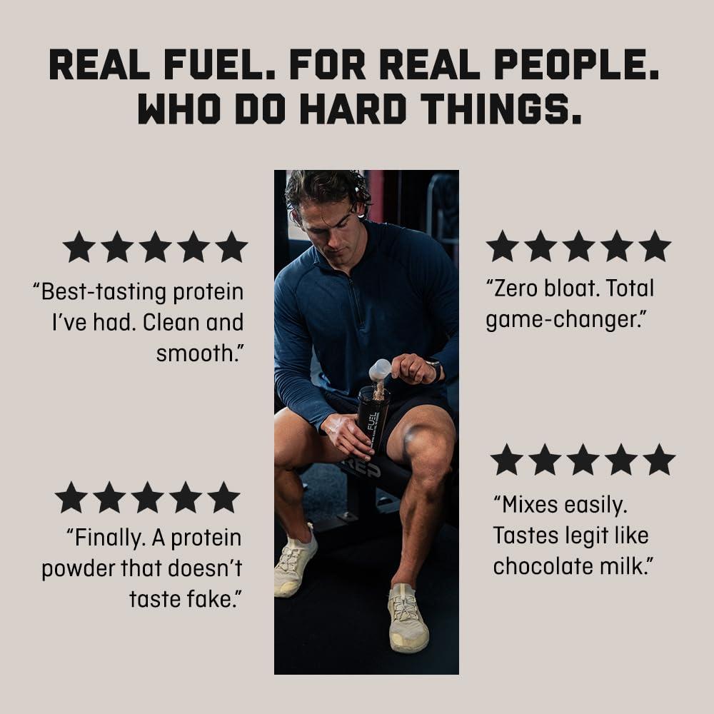 Jocko Fuel Jocko Mlk Whey Protein Powder 22g Protein - Low Sugar Monk Fruit Blend - Muscle Recovery & Growth, Packaging May Vary (31 Servings, Chocolate Milkshake)