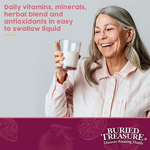 Buried Treasure Buried Treasure Active 55 Plus - 32 serv, Liquid Multivitamin for Seniors, Vegan, Sugar-Free, Natural Immune Support, Vitamins & Super-Foods Blend