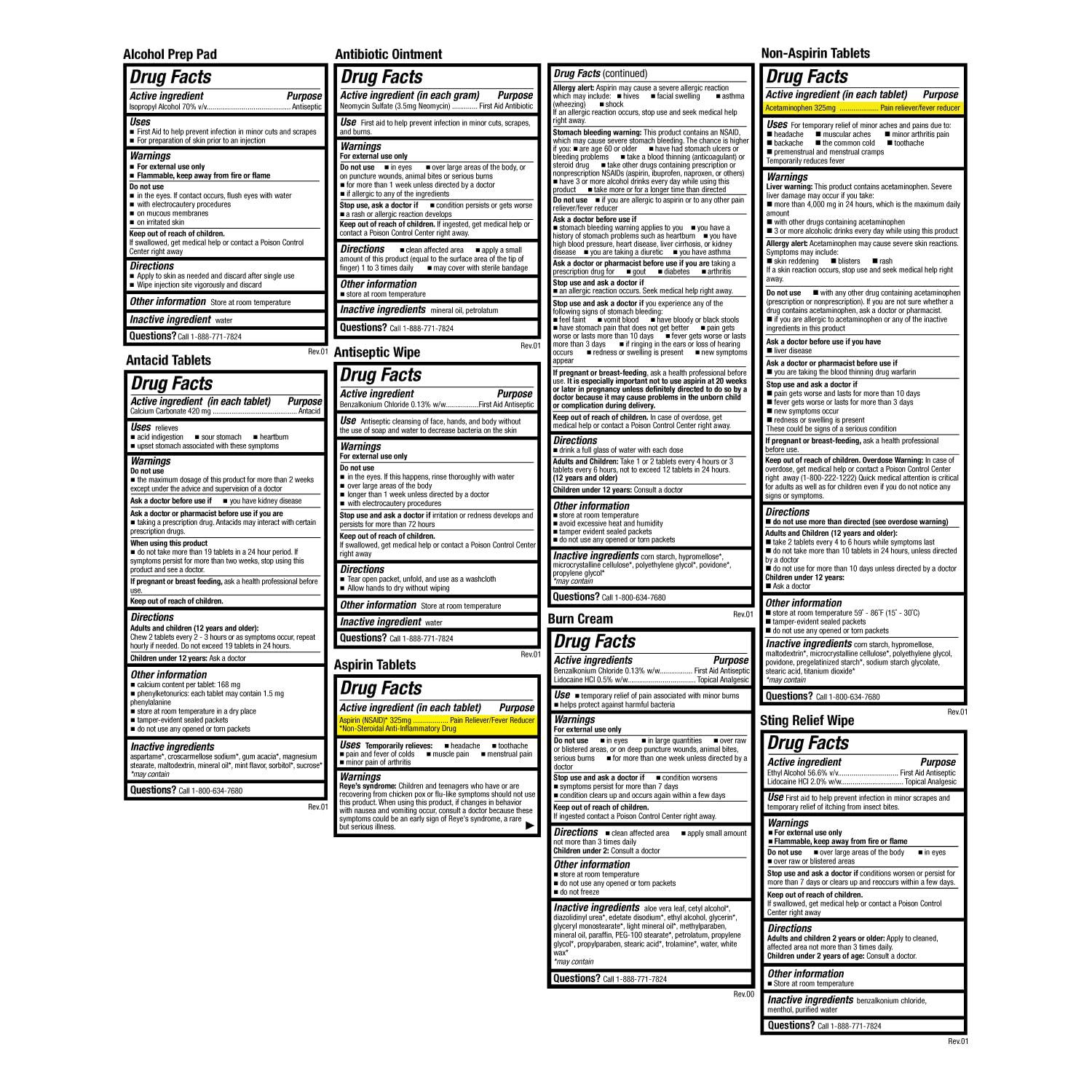 Be Smart Get Prepared Be Smart Get Prepared First Aid Kit Hard Red Case 326 Pieces Exceeds OSHA ANSI Guidelines 100 People. Office, Home, Car, School, Emergency, Survival, Camping, Hunting and Sports, FSA / HSA Approved