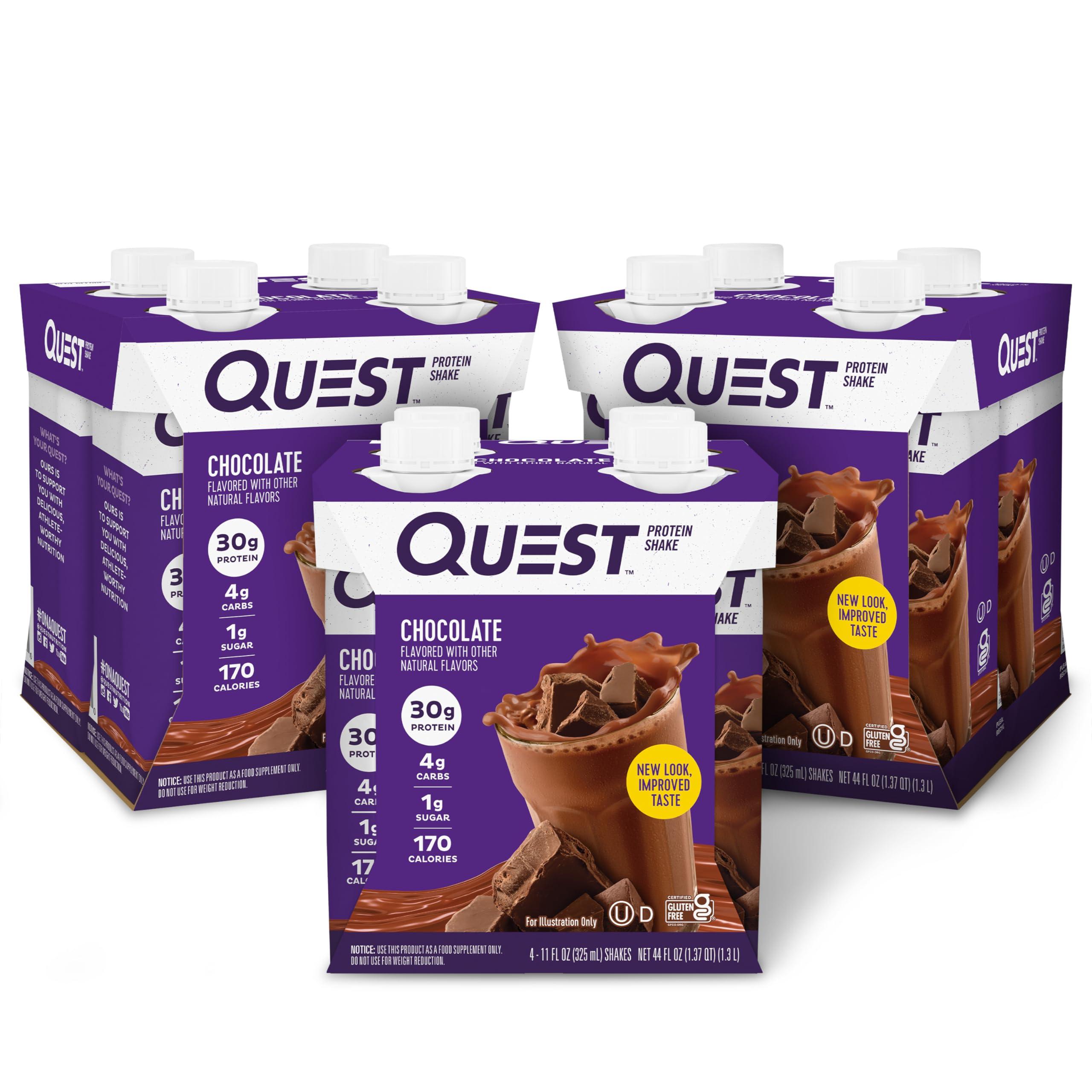 Quest Nutrition Quest Nutrition Ready To Drink Chocolate Protein Shake & Chocolate Chip Protein Cookie; Keto Friendly; High Protein; Low Carb; 12 Count