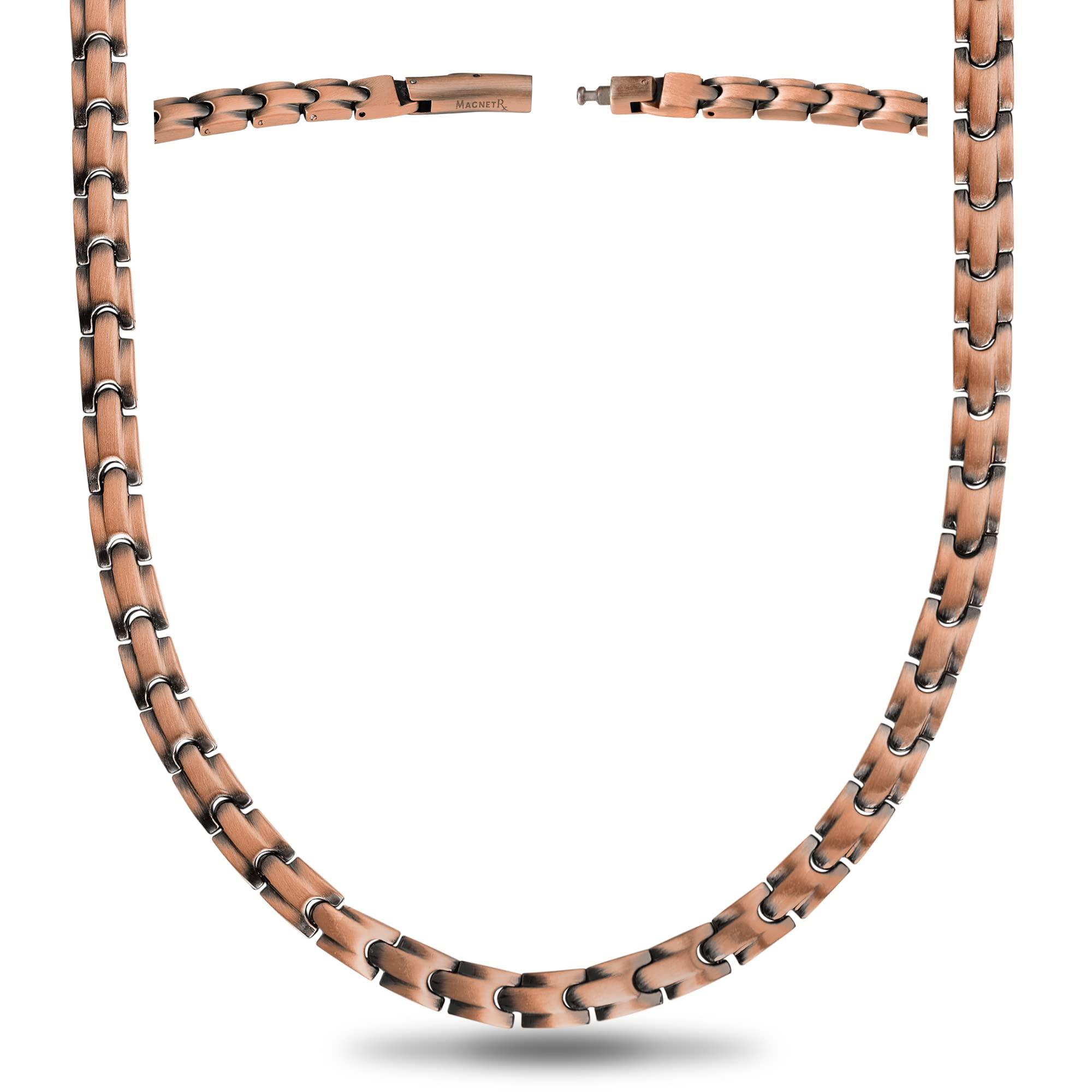 MagnetRX MagnetRX Copper Magnetic Necklace - Ultra Strength Magnetic Copper Necklace for Men and Women - 99.9% Pure Copper Necklace with 62 Magnets (21.50 Inches)