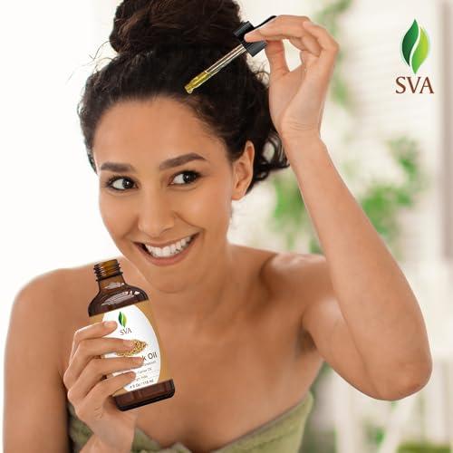 SVA ORGANICS SVA Fenugreek Oil 4oz (118ml) Premium Carrier Oil with Dropper for Hair Care, Hair Oiling, Scalp Massage & Skin Care