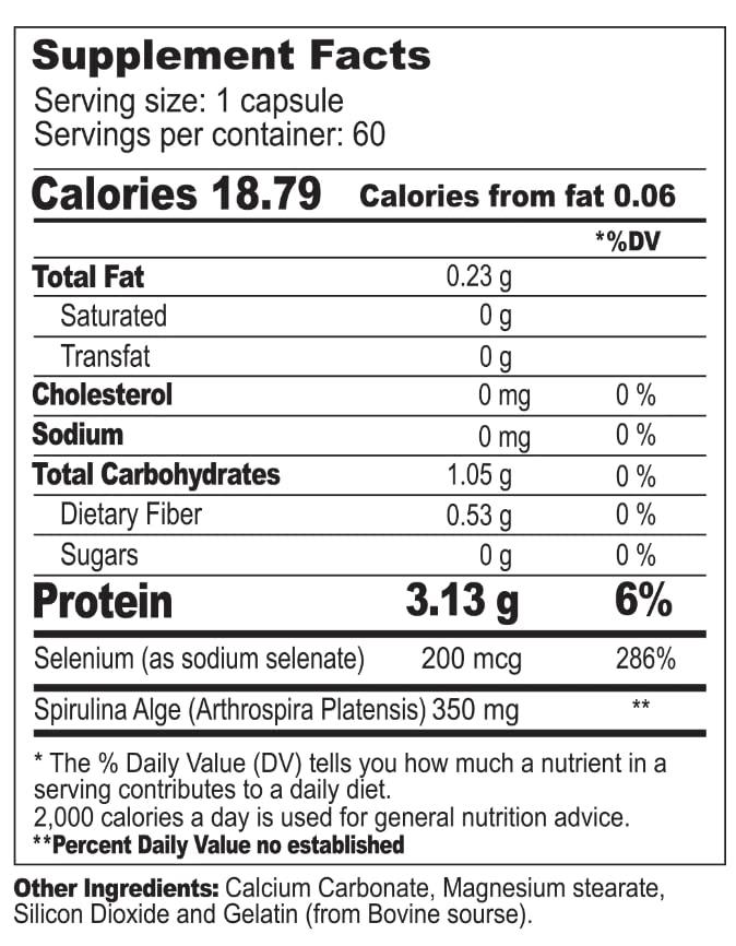 Paleolf Boost Concentration, Memory and Energy with Premium Selenium + Spirulina - Premium Antioxidant Supplement for Brain Function - 120 Day Supply (120 Capsules) - (2-Pack)