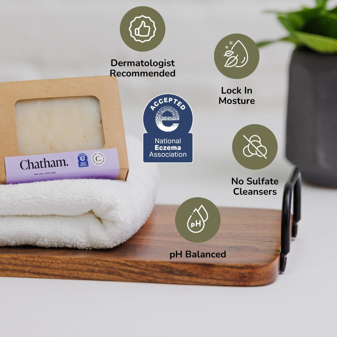 Chatham Natural Skin Care Chatham Natural Skin Care Eczema Relief Oatmeal Soap, oatmeal bath, treatment for eczema rosacea, psoriasis