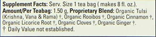 Davidson's Davidson\'s Organics, Tulsi Rooibos Chai, 8-count Tea Bags, Pack of 12