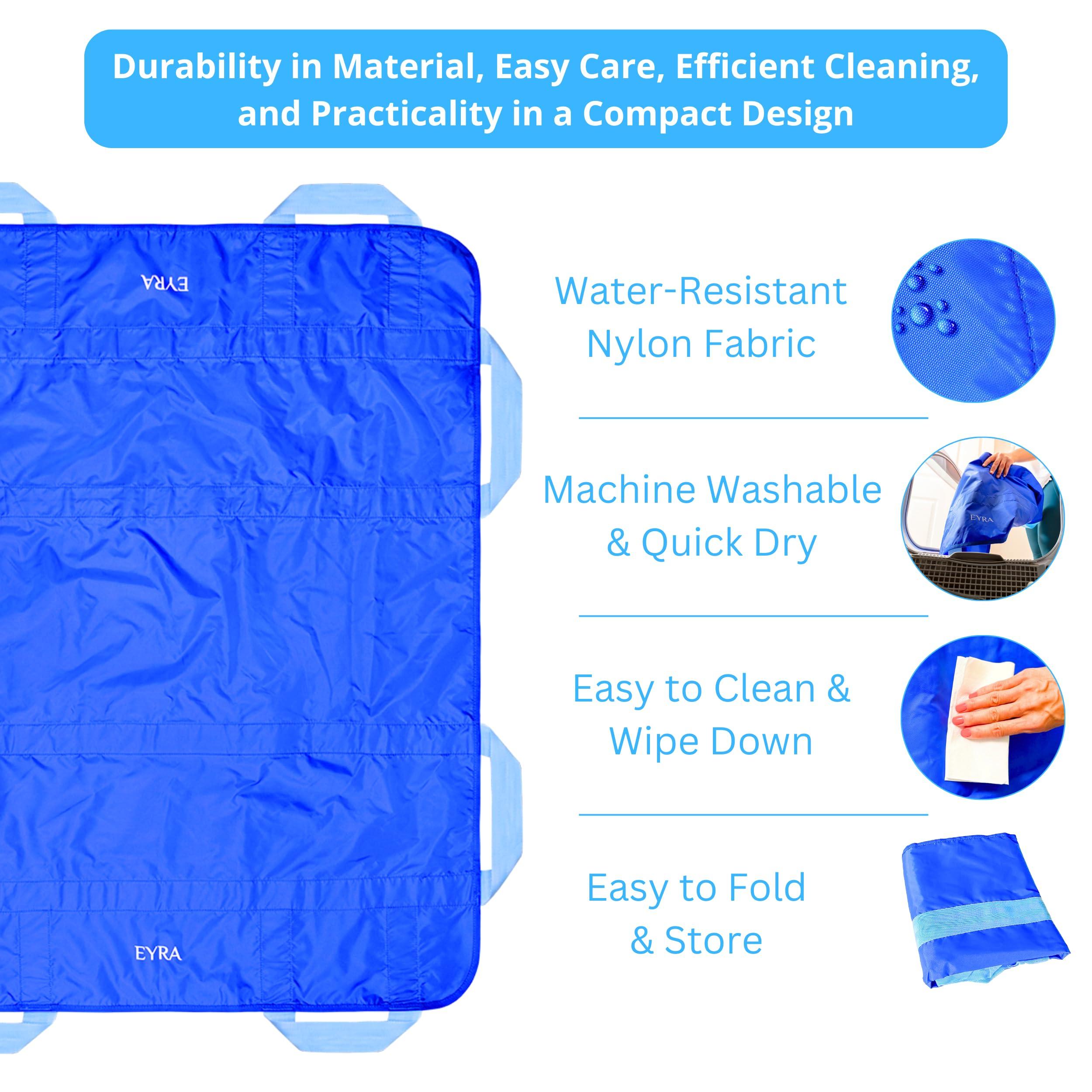 EYRA EYRA Positioning Bed Pads for Elderly, Positioning Bed Pad with Reinforced Handles 48x40, Slide Sheets for Moving Patients, Bed Positioning Pad Designed for Turning, Lifting & Sliding Elderly