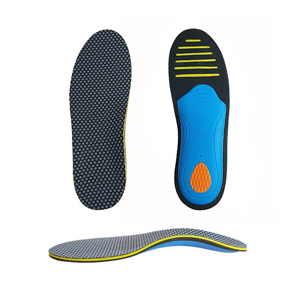 LLIMUE LLIMUE 2 Pieces EVA Orthopedic Insoles Orthotics Flat Foot Health Sole Pad for Shoes Insert Arch Support Pad,Black,M