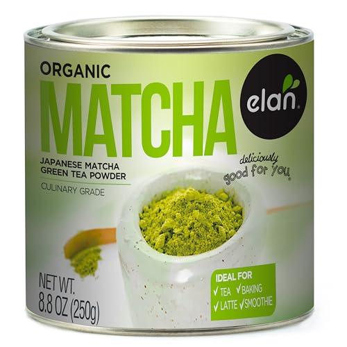 Elan Elan Organic Matcha Tea Powder, Non-GMO, Vegan, Gluten-Free , 8.8 oz (Pack of 6)
