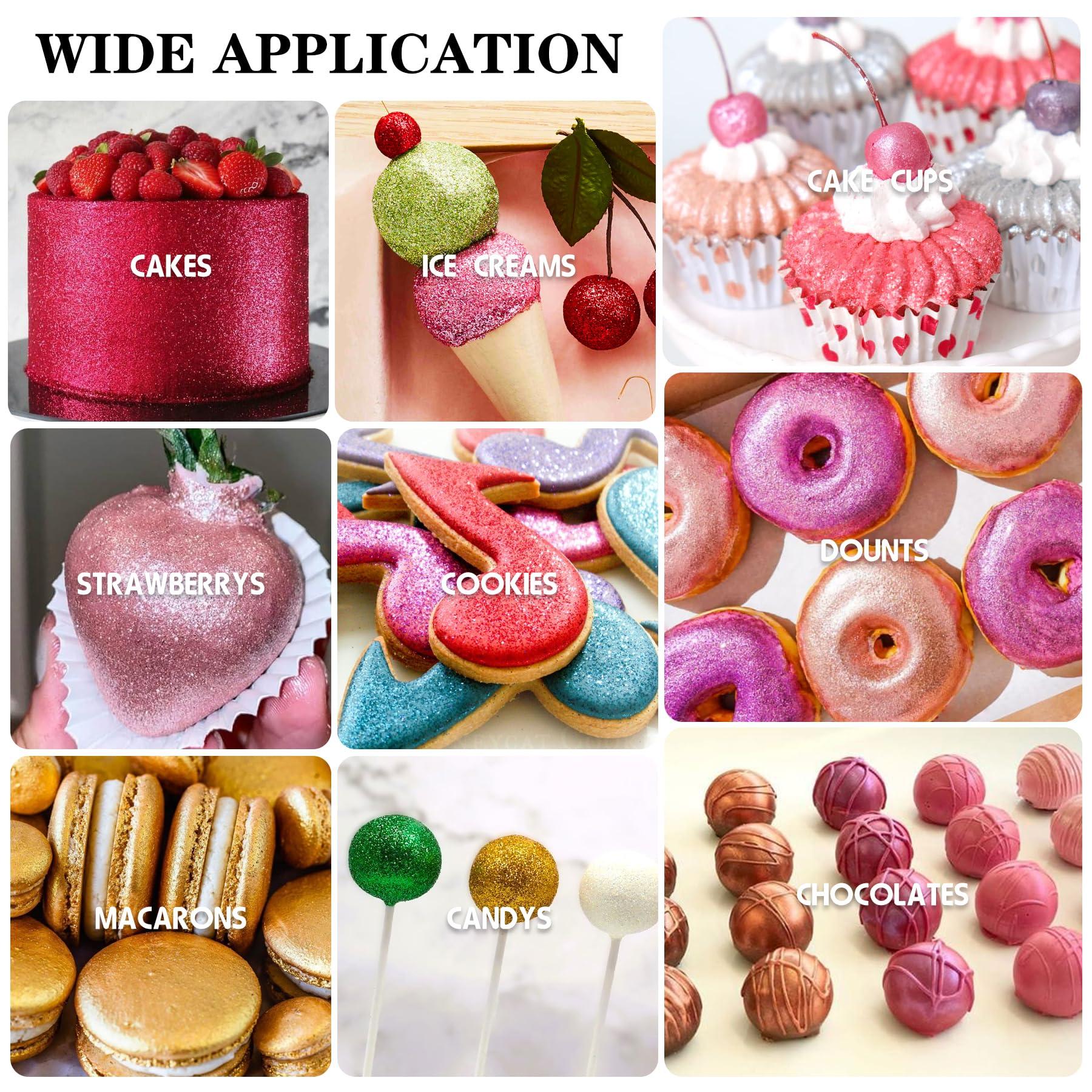 Vividye Edible Glitter - 30g / 1oz Luster Dust Edible Glimmer Powder for Sparkling Drinks, Foods, Wine, Cake - Food Grade Shimmer Dust Powder for Baking, Beverage, Cookies Decoration