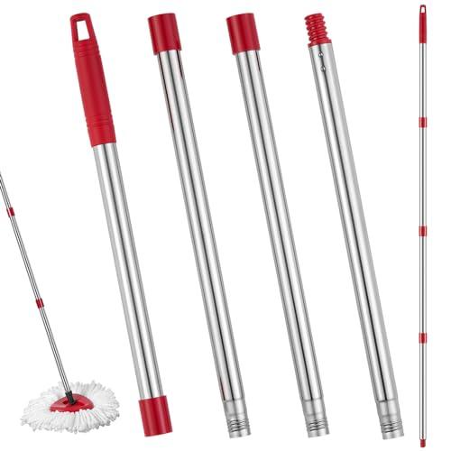 TIDYKITC TIDYKITC Mop Replacement Handle Compatible with Ocedar Mop Head and Broom, 4-Section 30\" to 58\" Spin Mop Stick Compatible with O Cedar Mop Replace Base (Mop Base&Refill not Included)