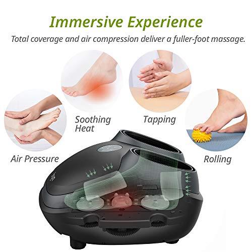 Mynt Foot Massager with Shiatsu Tapping Heat and Air Compression, Electric Foot Massage Machine for Plantar Fasciitis Pain Relief, Tired Feet, Promote Blood Circulation