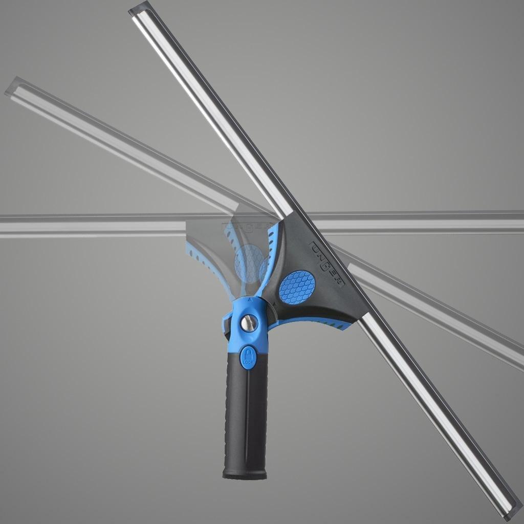 Unger Unger 18-inch Professional Grip Swivel Squeegee  Professional Grade Window Squeegee for the Home, Large Squeegee for Glass Window Cleaning