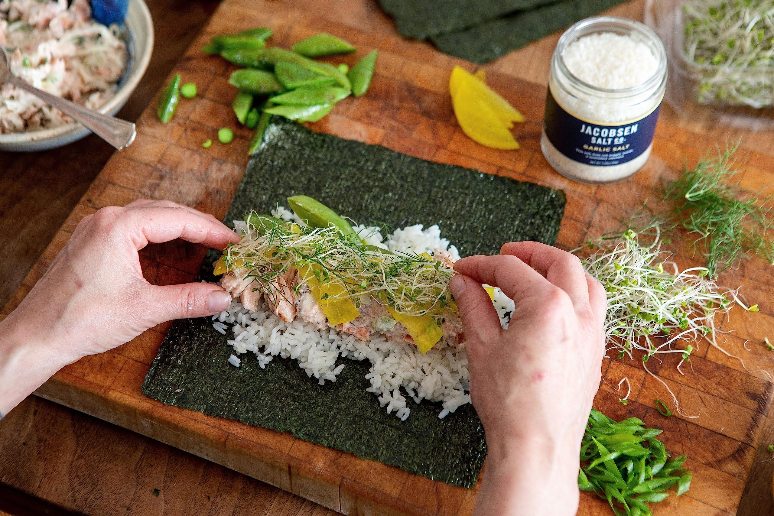 Jacobsen Salt Co. Jacobsen Salt Co. Garlic Salt Kosher Sea Salt, Non-Iodized Made in USA, Non-GMO, Steak Seasoning, Garlic Flavored, Real Salt 3.38oz