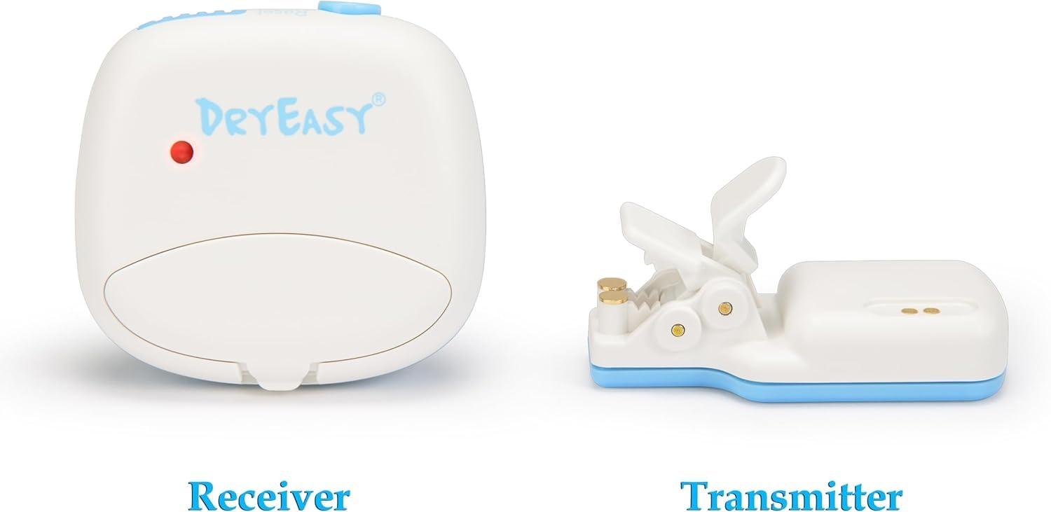 DRYEASY DryEasy Pro Wireless Bedwetting Alarm with New Improved Sensor, 6 Selectable Sounds, Volume Control, Strong Vibration and Compact Design for Overcoming Bedwetting