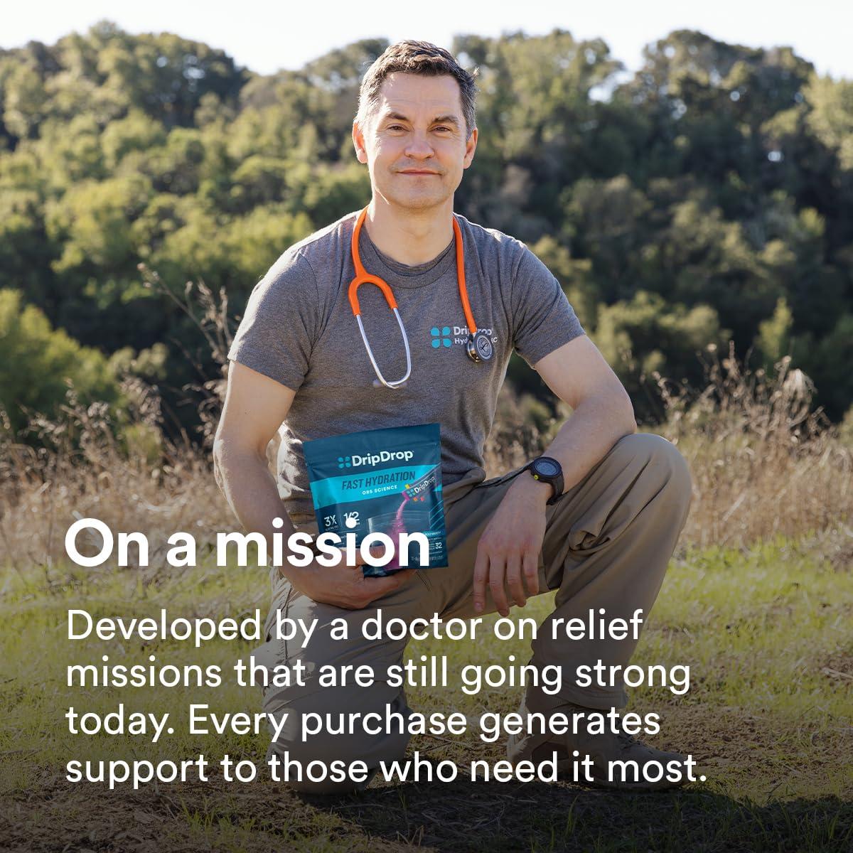 DripDrop DripDrop Hydration - Watermelon - Electrolyte Drink Mix Single Serve Hydration Powder Packets | Non-GMO, Gluten Free, Vegan | 32 Sticks