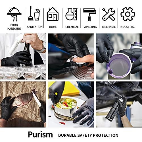 Daddy's Choice Daddy's Choice Purism Black Nitrile Gloves, 4mil, Size Medium, 100 Pcs, Powder-free Latex free