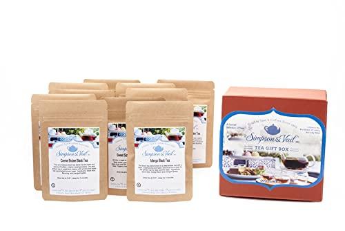 Simpson & Vail, Inc. Simpson & Vail - Flavored Black Tea Sampler Giftbox - Loose Leaf Tea (10 Packages)