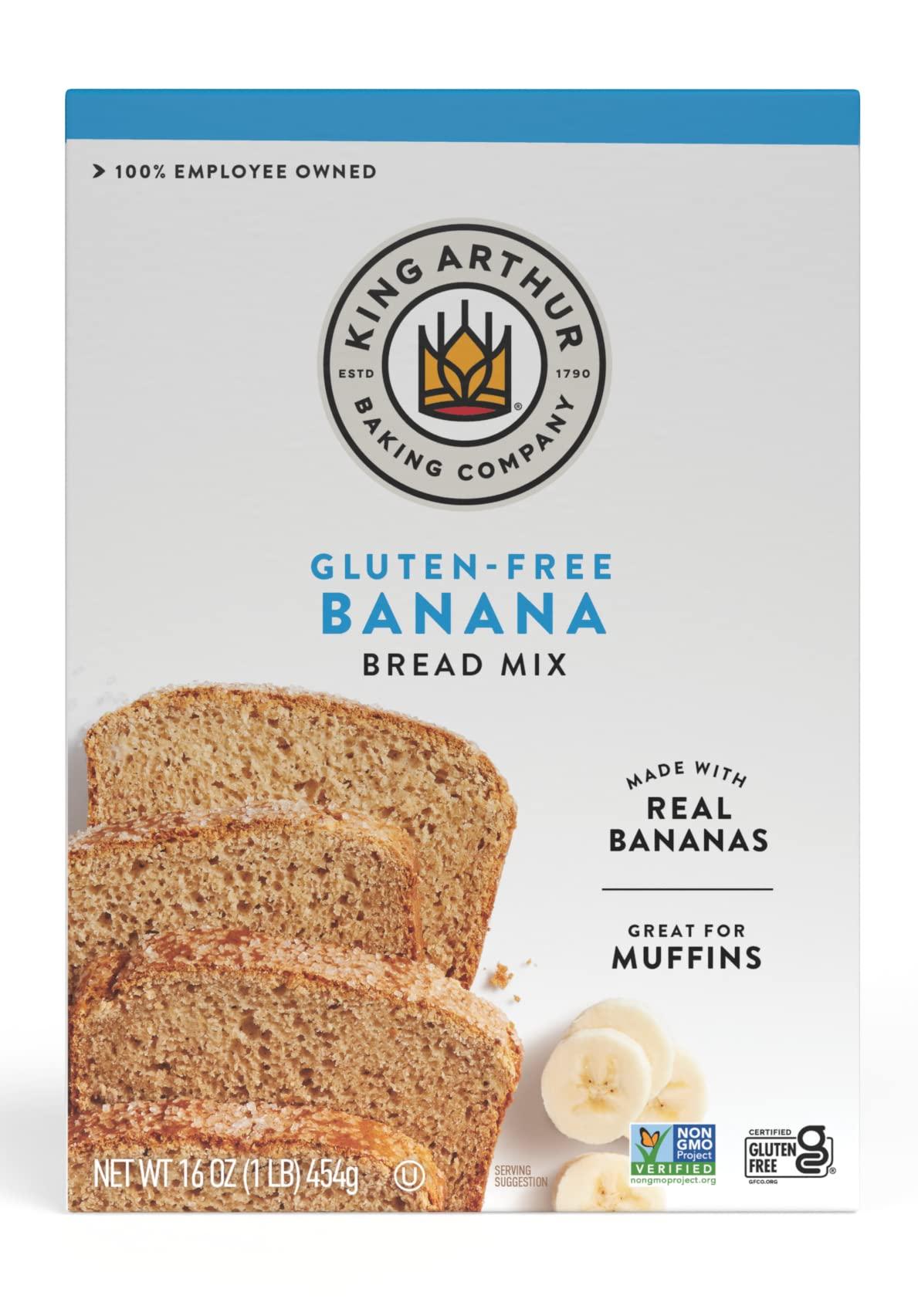King Arthur King Arthur, Gluten Free Banana Bread + Muffin Mix, Gluten-Free, Non-GMO Project Verified, Certified Kosher, 16 Ounces
